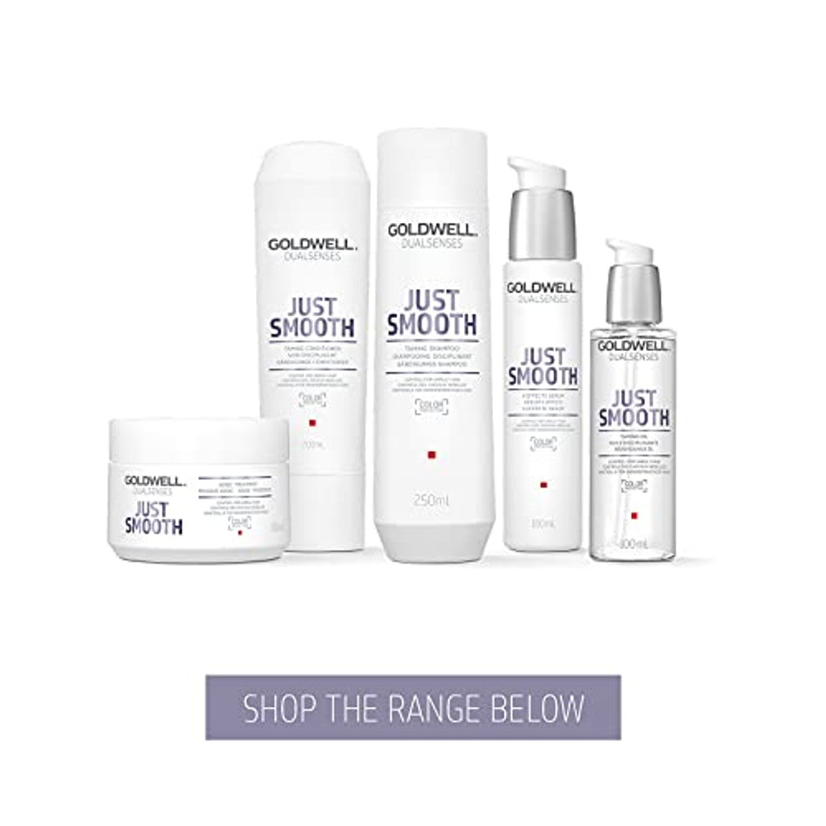 Goldwell Dualsenses Just Smooth Serum met 6 effecten voor weerbarstig en onrustig haar, 100 ml (verpakking van 2)