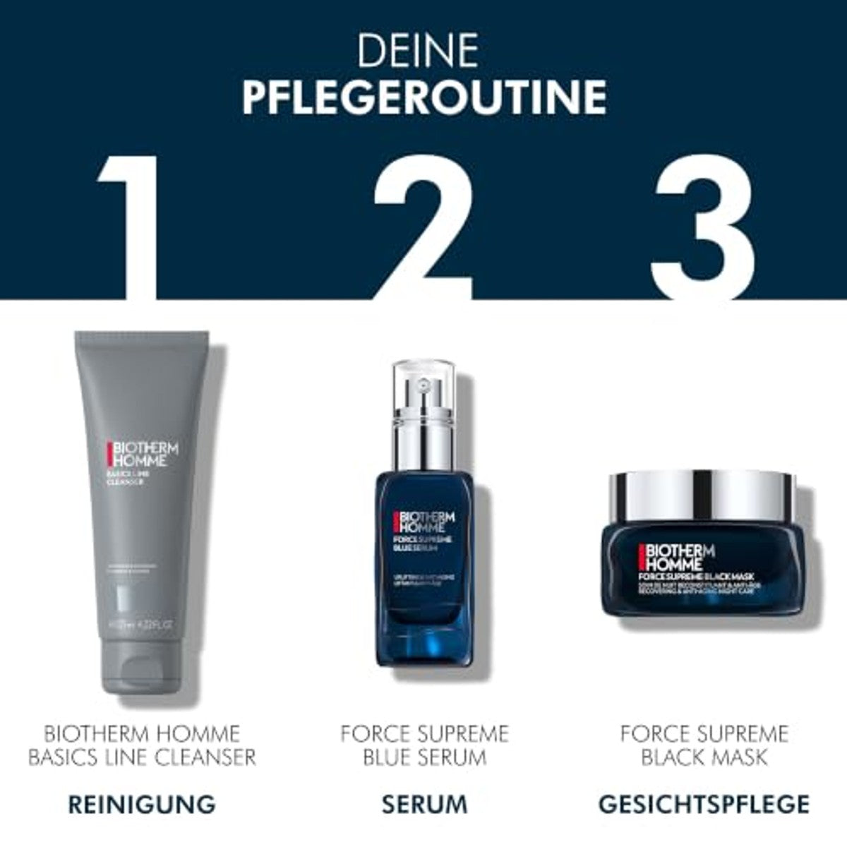 Biotherm Homme Basic Line Cleanser Gezichtsgel voor de Scheerbeurt 125 ml - 3-pack