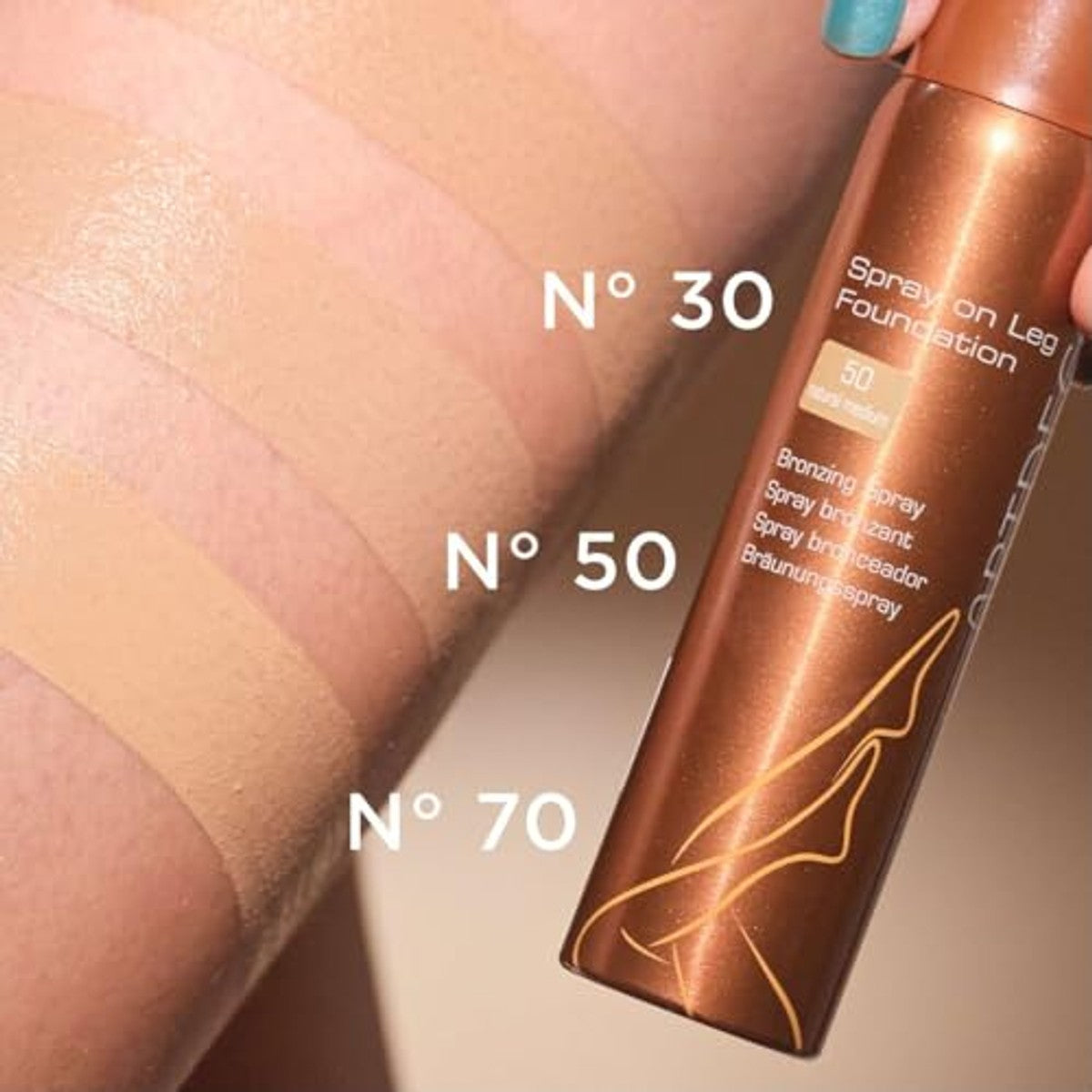 Artdeco Spray On Leg Foundation bruiningsspray brons medium 1 x 100 ml - 3-pack