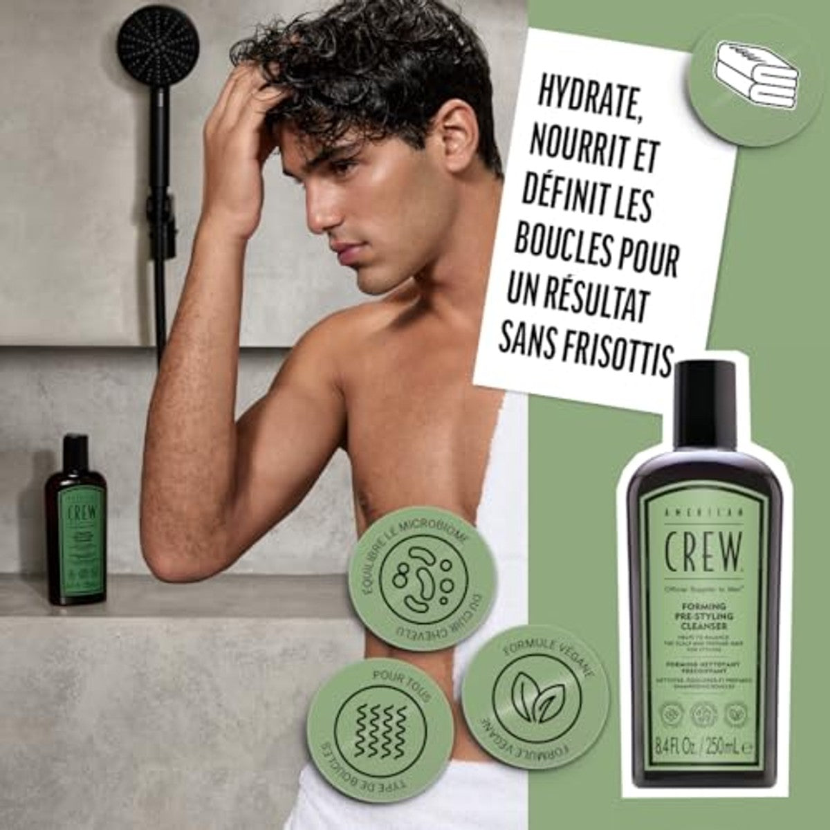 American Crew Forming Pre-Styling Shampoo 250 ml & Forming Cream 50 g - 6-pack – foto 6