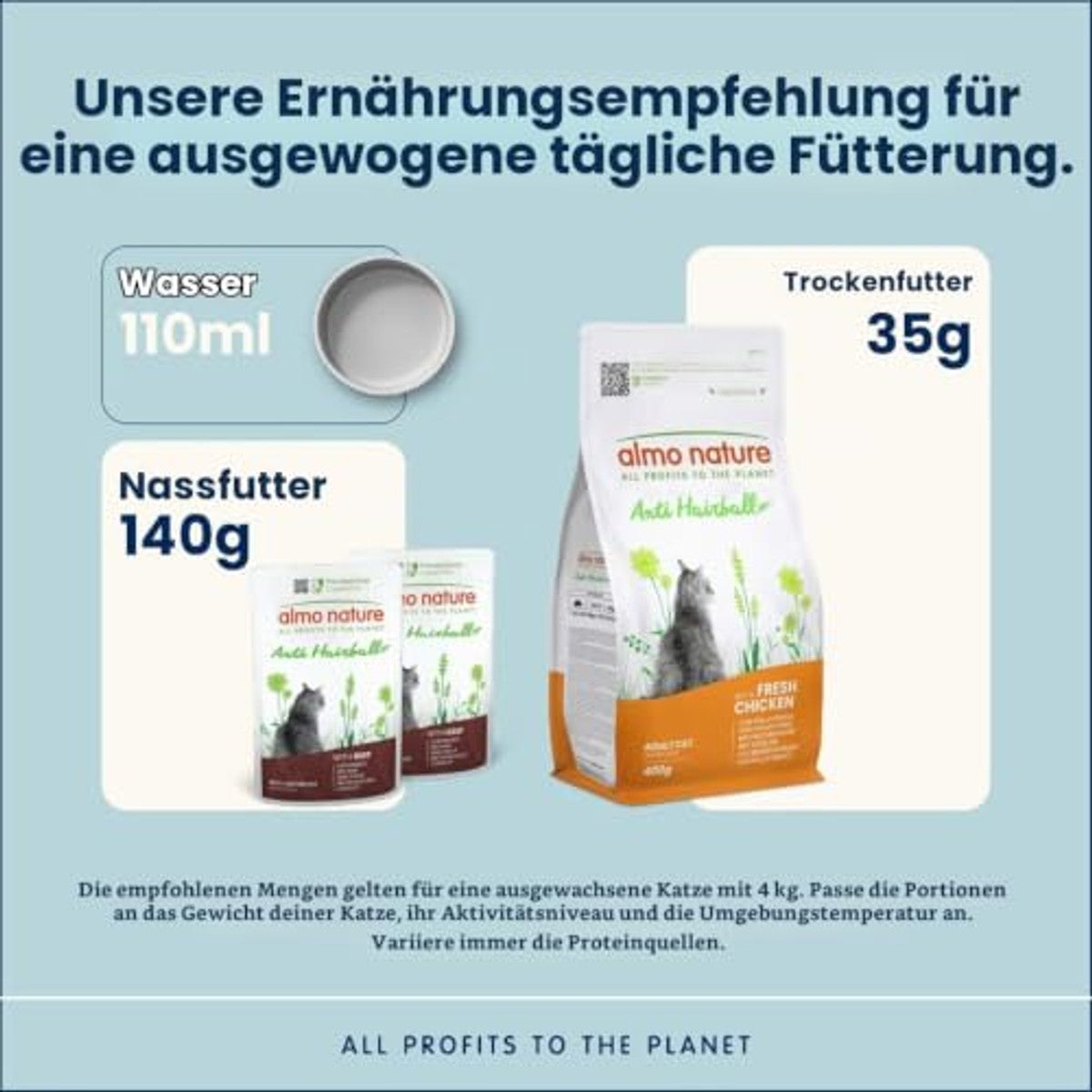 Almo Nature Functioneel - Anti-haarbal - Vochtvoeding voor volwassen en oudere katten - met rundvlees en kip - tegen haarbalvorming - 70 g (verpakking van 6 stuks) – almo nature