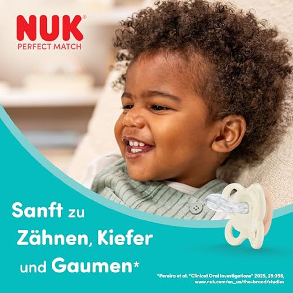 NUK Perfect Match Air Fopspeen 0-6 maanden vos/beer 2 stuks – NUK