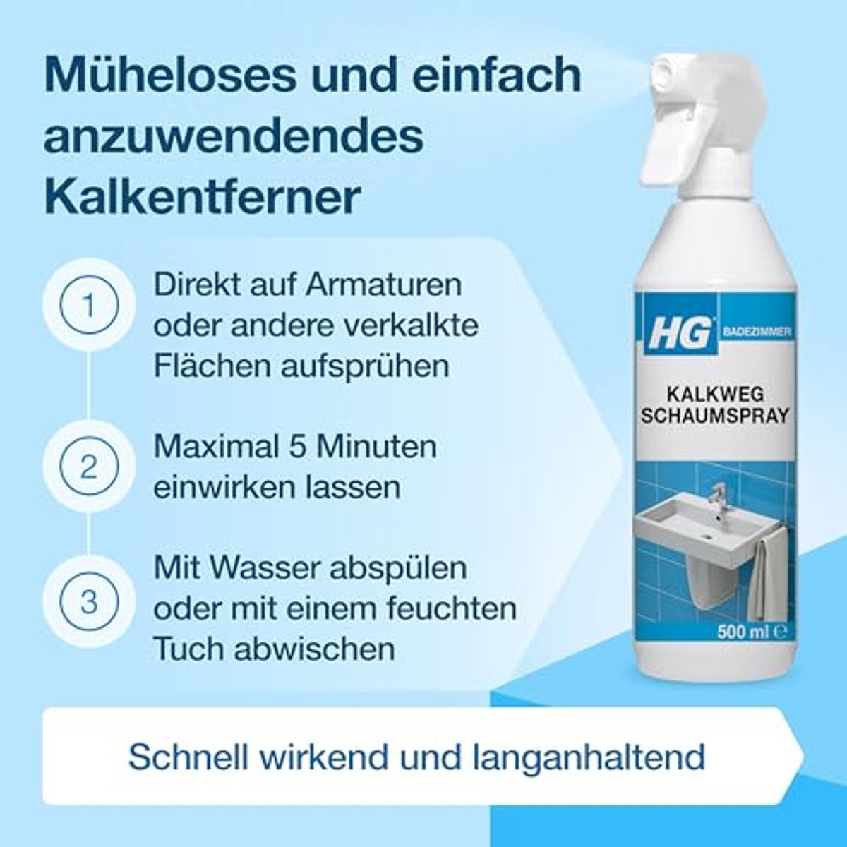 HG Kalkweg schuimspray 3 x 500 ml - Voordeelverpakking