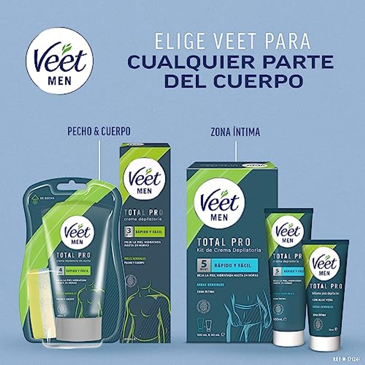 Veet Men Intieme ontharingsset & 50 ml 6 x 100 ml - Voordeelverpakking