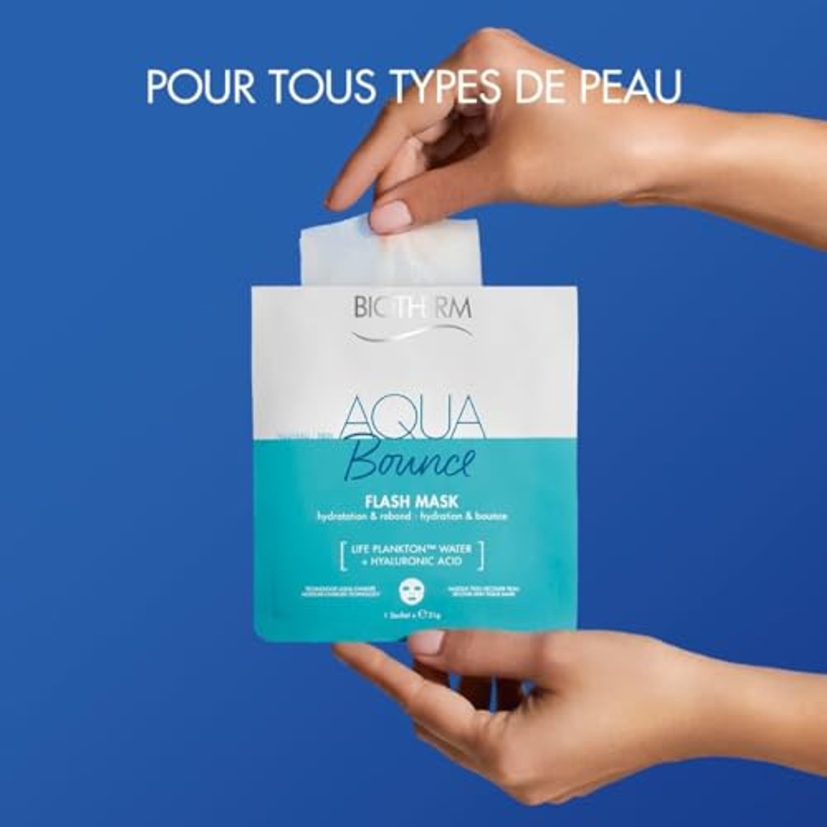 Biotherm Set Aqua Doekmaskers met Life Plankton, Hyaluronzuur, Salicylzuur & Vitamine C 3 x 31 g - 6-pack