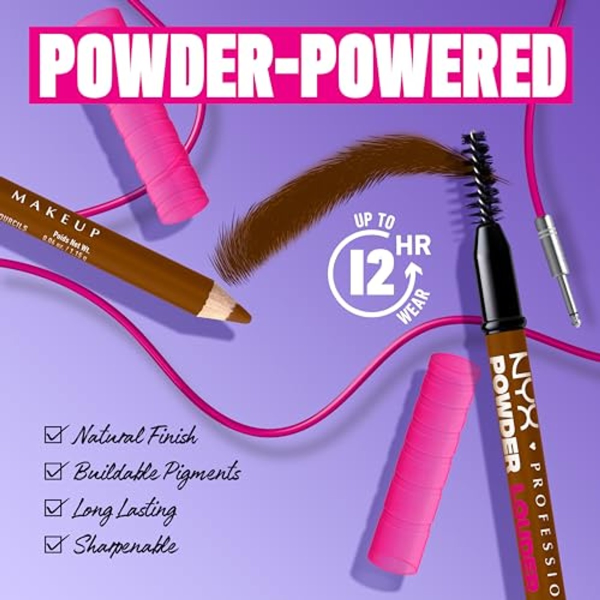 NYX PROFESSIONAL MAKEUP Powder Louder Brow Pencil Auburn 2 stuks - 3 stuks