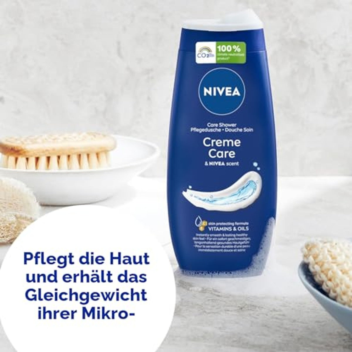 NIVEA Douchegel Crème Care 3 x 250 ml - Voordeelverpakking
