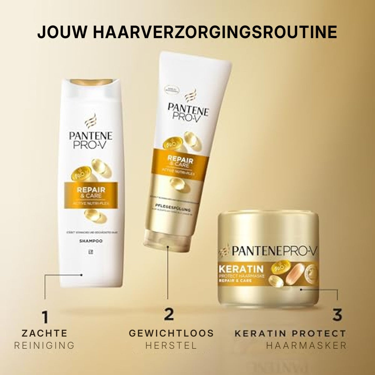 Pantene Pro-V Repair & Care Shampoo 3 x 500 ml - Voordeelverpakking – foto 6