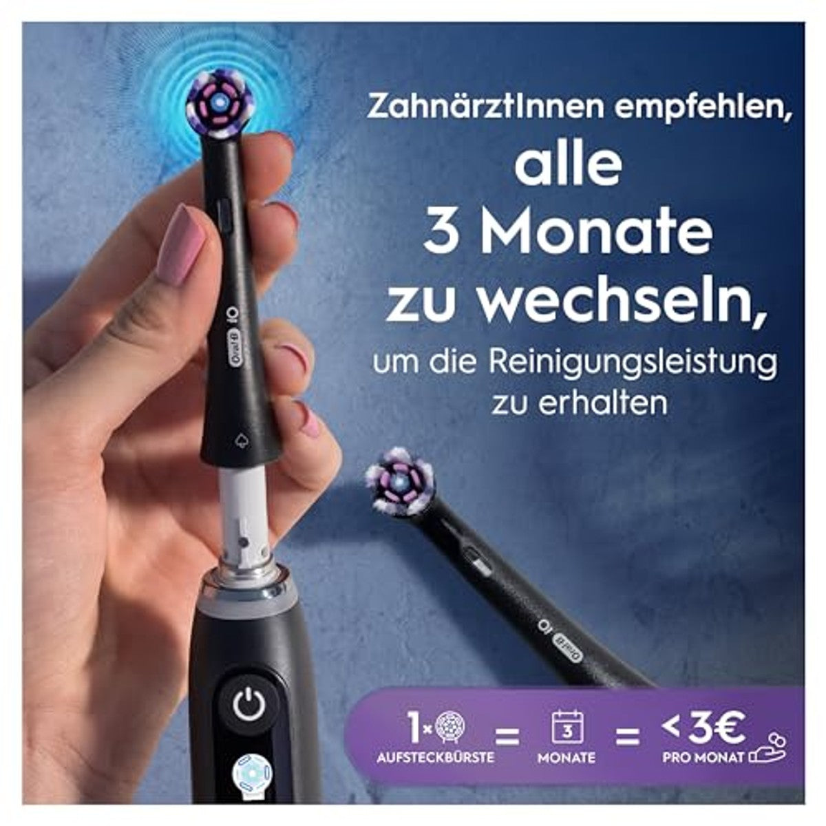 Oral-B iO Stralend Wit opzetborstels zwart 4 stuks – Oral-B