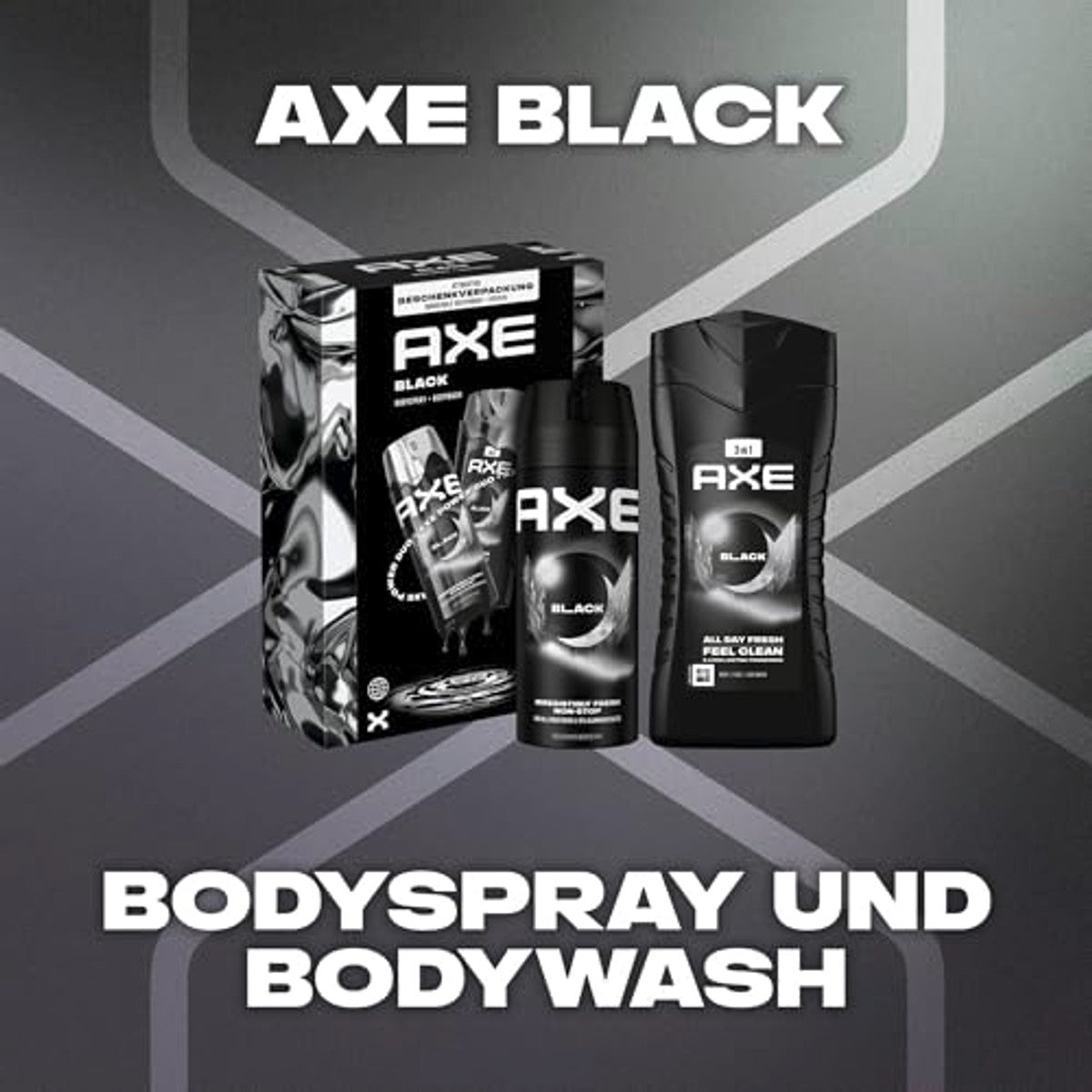 Axe Cadeauset Black 250 ml + 3 x 150 ml - Voordeelverpakking
