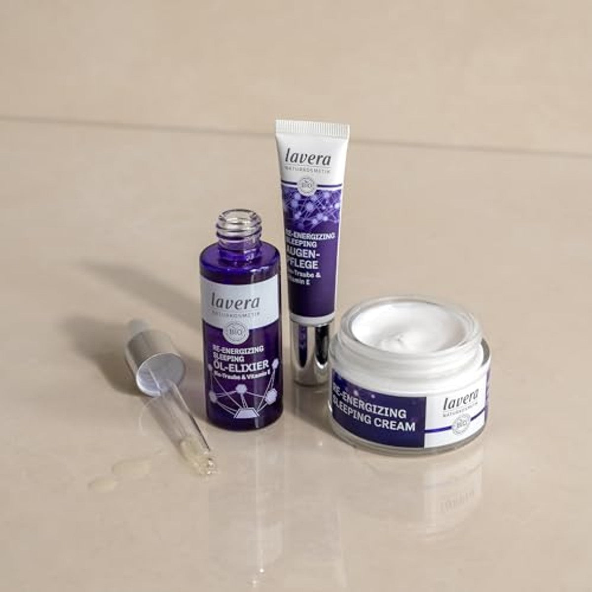 lavera Re-Energizing Sleeping Cream 3 x 50 ml - Voordeelverpakking – foto 6