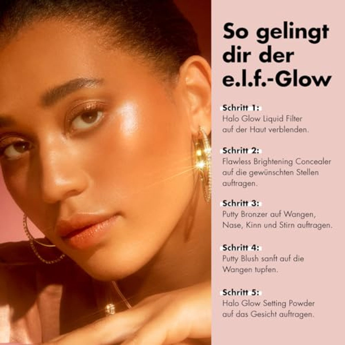 e.l.f. Halo Glow Liquid Filter 3 licht/medium - 3 stuks
