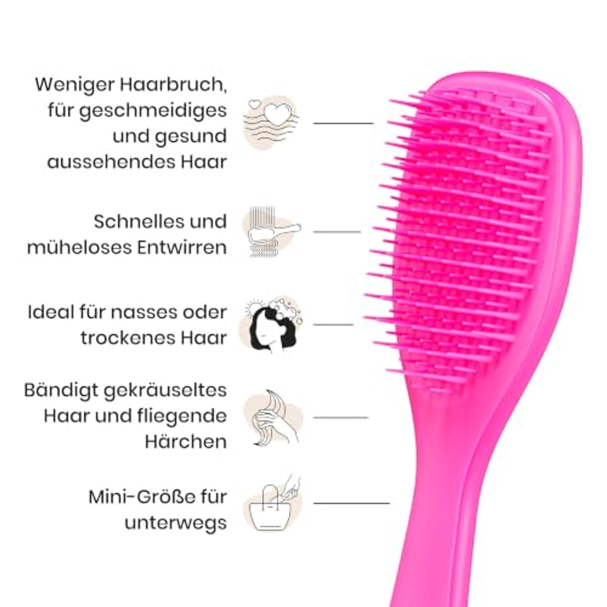 Tangle Teezer Ultimate Detangler Klein Roze - 6-pack