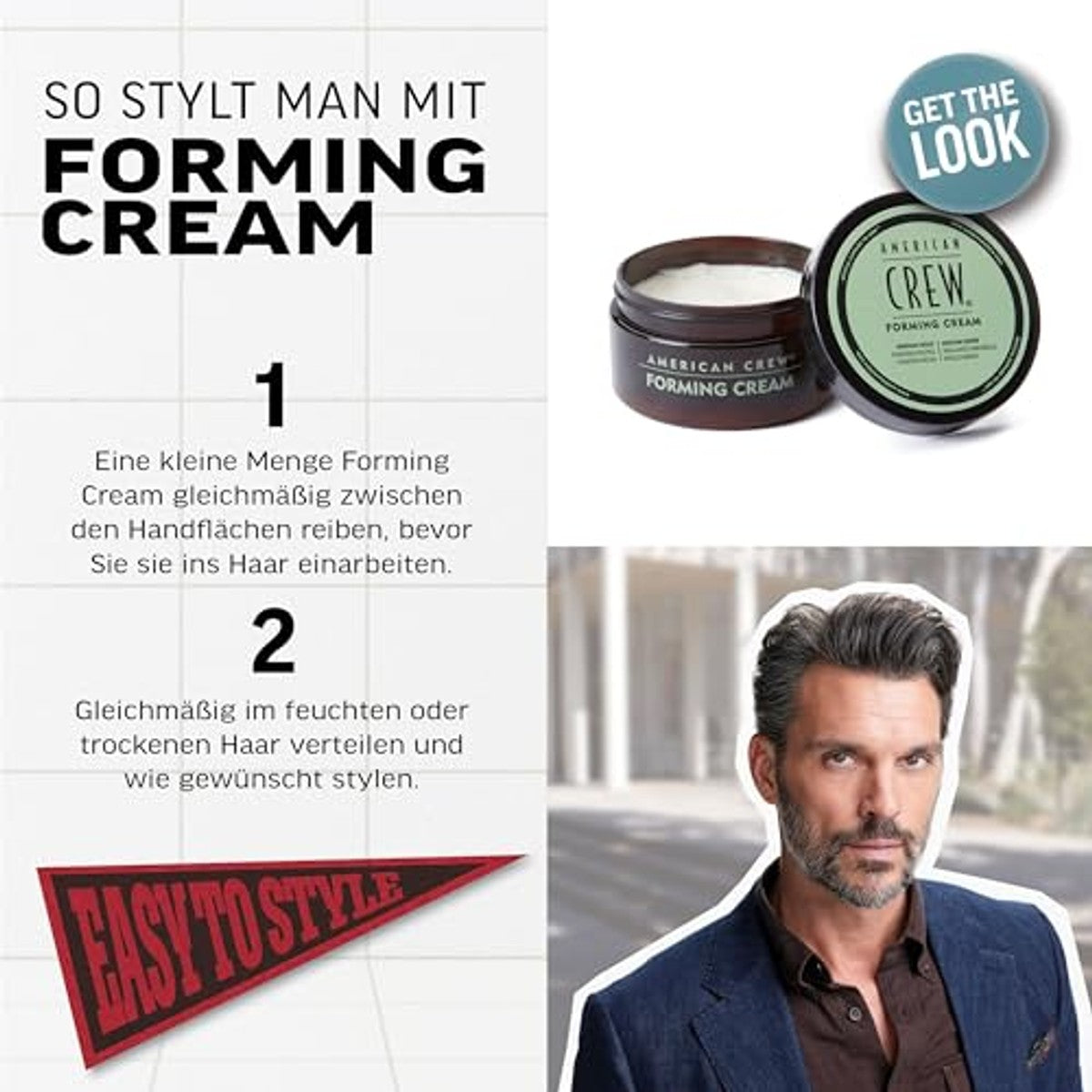 American Crew Forming Cream Stylingcrème met Medium Fixatie 50 g