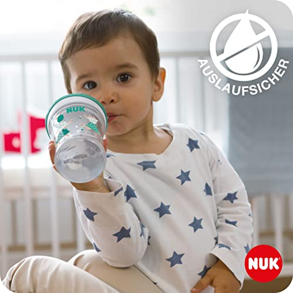 NUK Action Cup Drinkbeker groen luipaard 3 x 230 ml - Voordeelverpakking