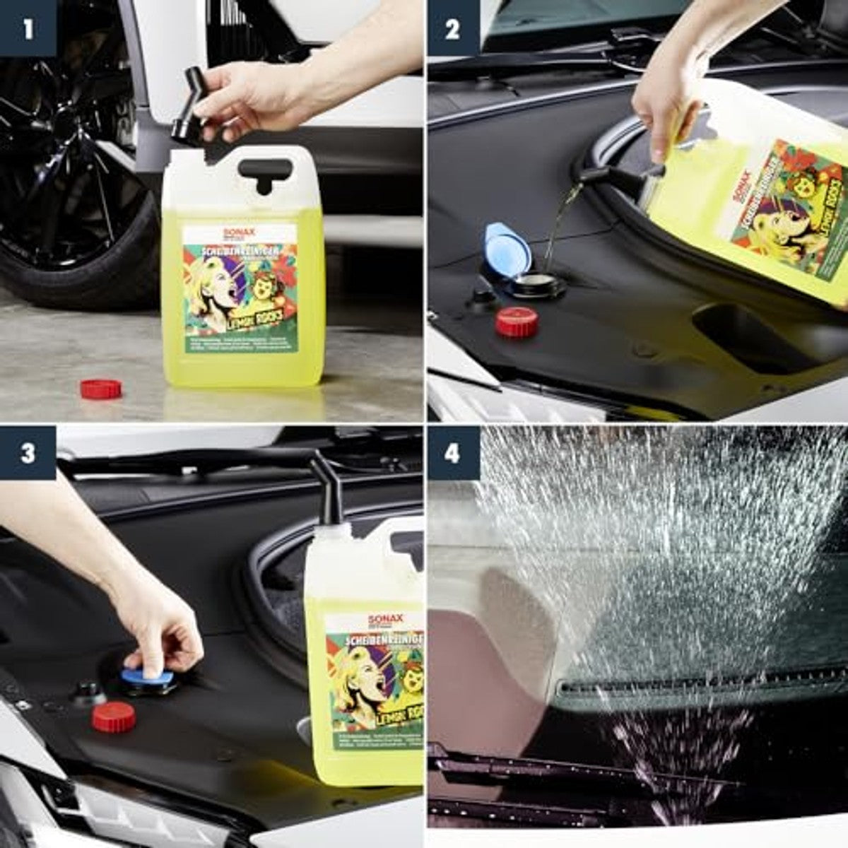 SONAX Ruitenreiniger gebruiksklaar Lemon Rocks 3 x 5 liter - Voordeelverpakking