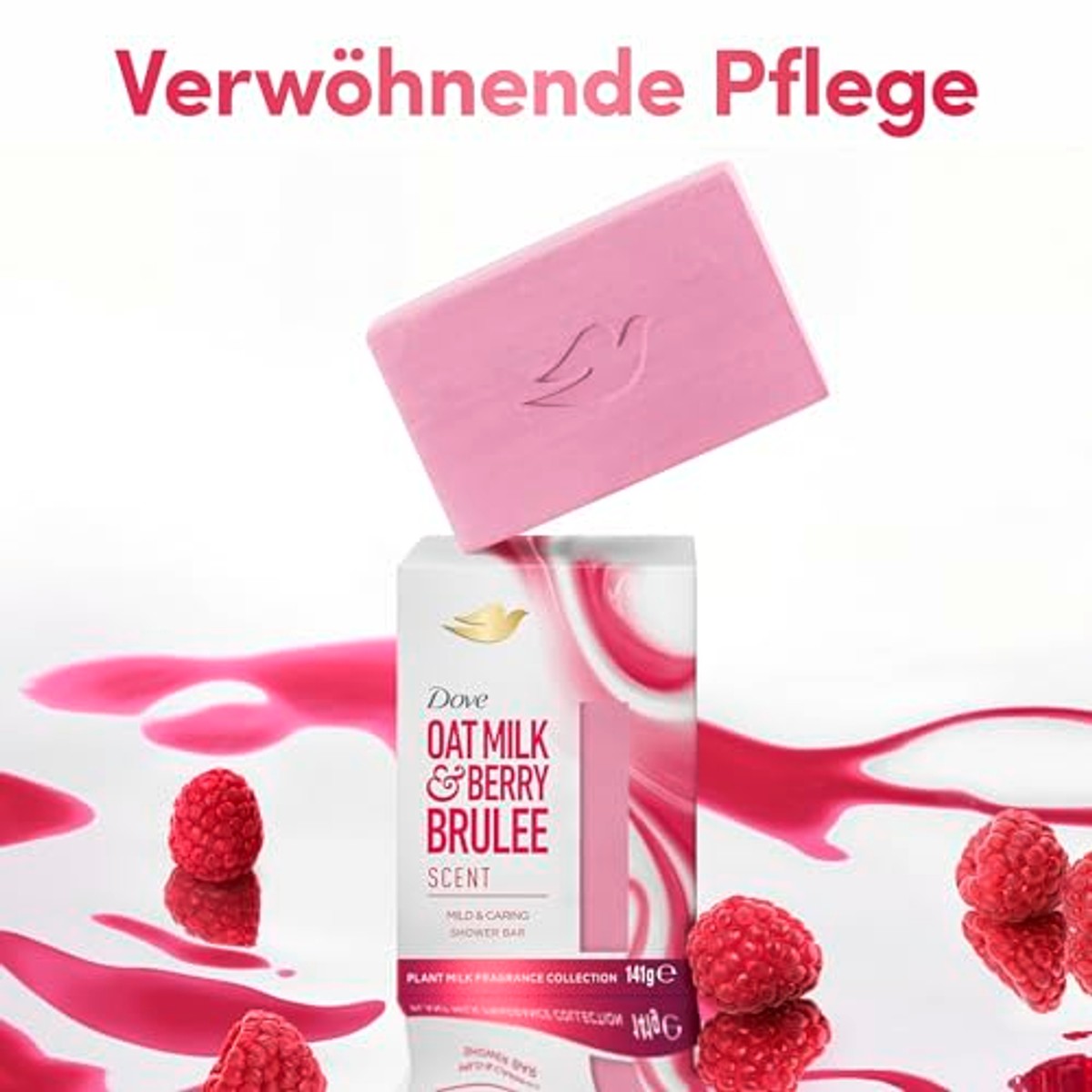 Dove Beauty Bar Oatmilk & Berry Brulee vaste douchegel 6 x 141 g - Voordeelverpakking