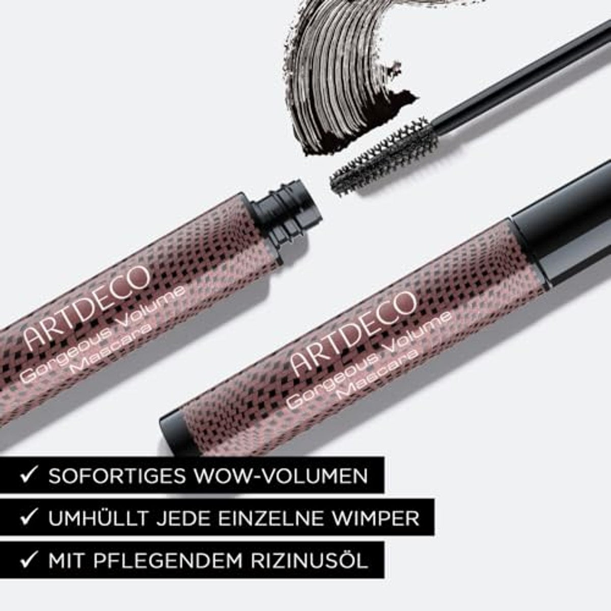 ARTDECO Gorgeous Volume Mascara | Zwarte mascara met innovatieve reservoirborstel voor direct volume, 1 x 14 ml – Artdeco