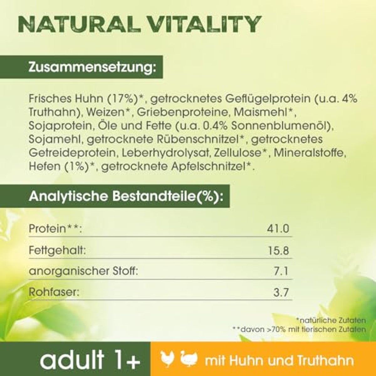 Perfect Fit Natural Vitality Adult 1+ droogvoer voor volwassen katten vanaf 1 jaar, kip & kalkoen, ondersteunt de vitaliteit, 6 kg – Perfect Fit