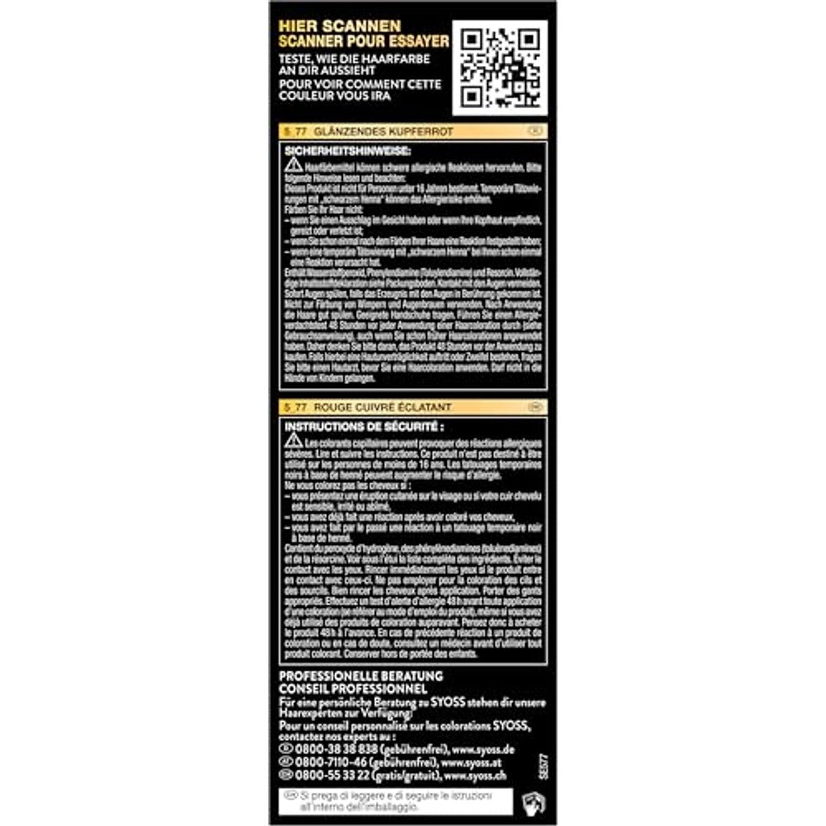 SYOSS Oleo Intense Oliekleuring 5-77 glanzend koperrood 3 x 130 ml – Syoss