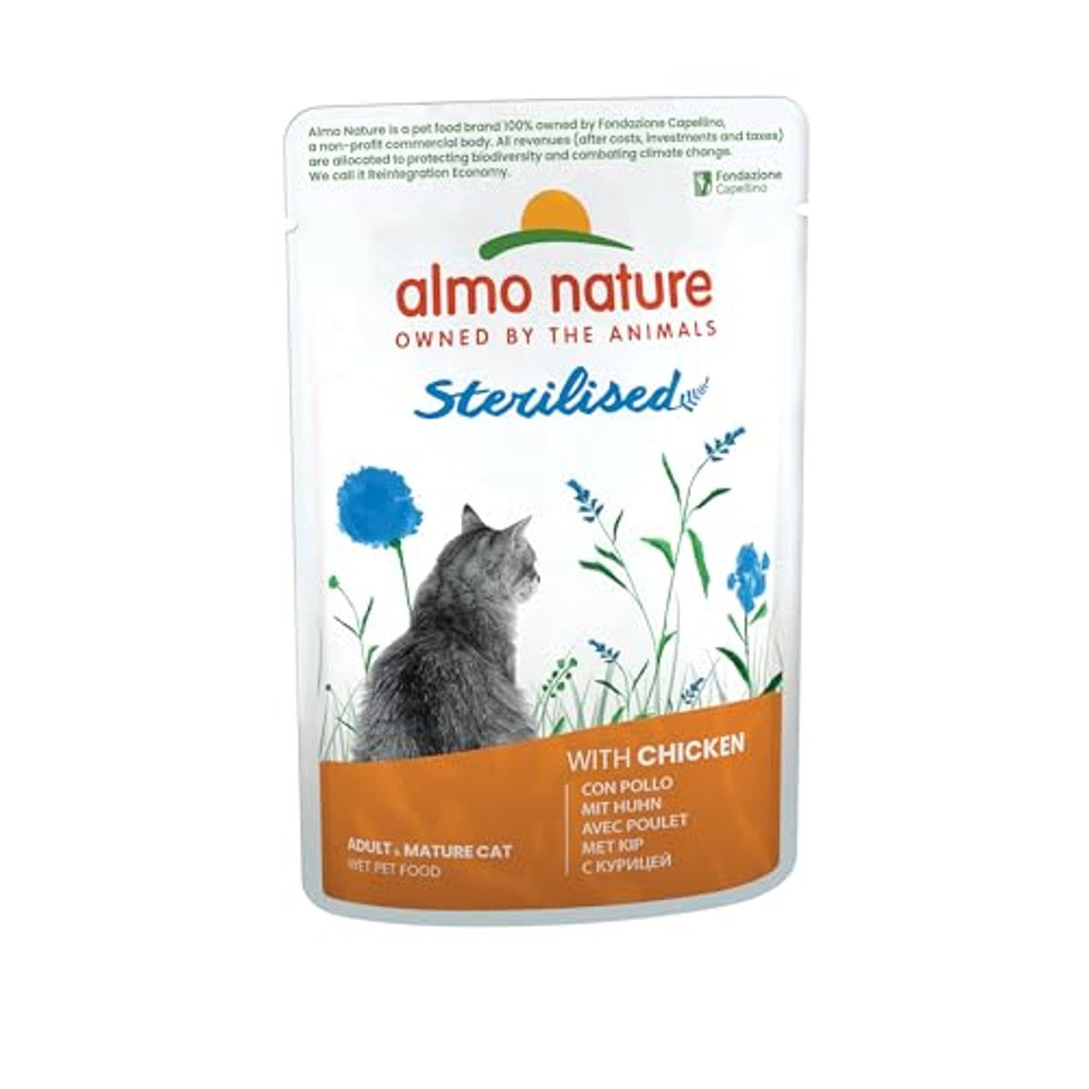 Almo Nature Sterilised Kattenvoer Kabeljauw en Kip 6 x 70 g - 3-pack