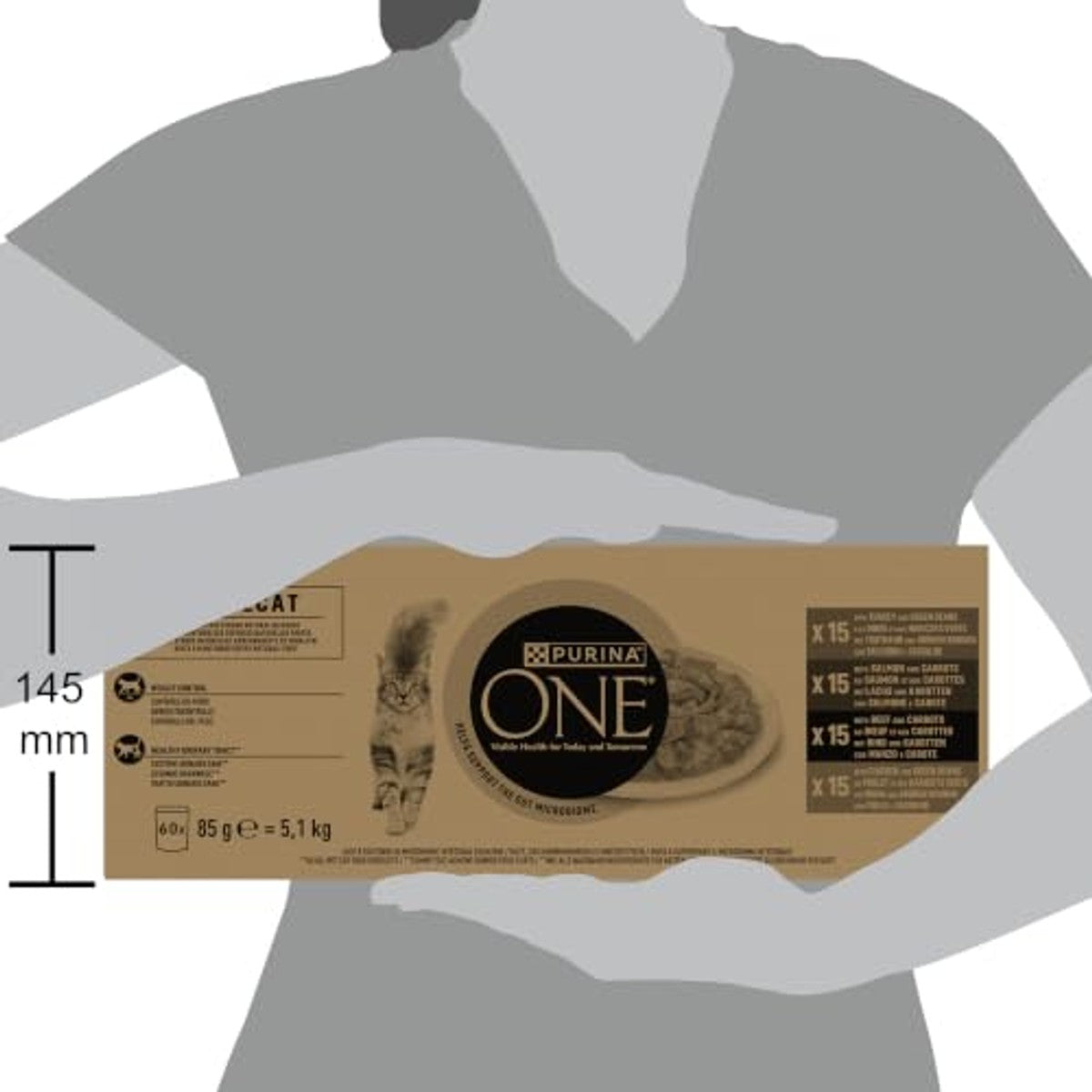 Purina One Sterilcat natvoer kattenvoer smakenmix 60 x 85 g - 3-pack