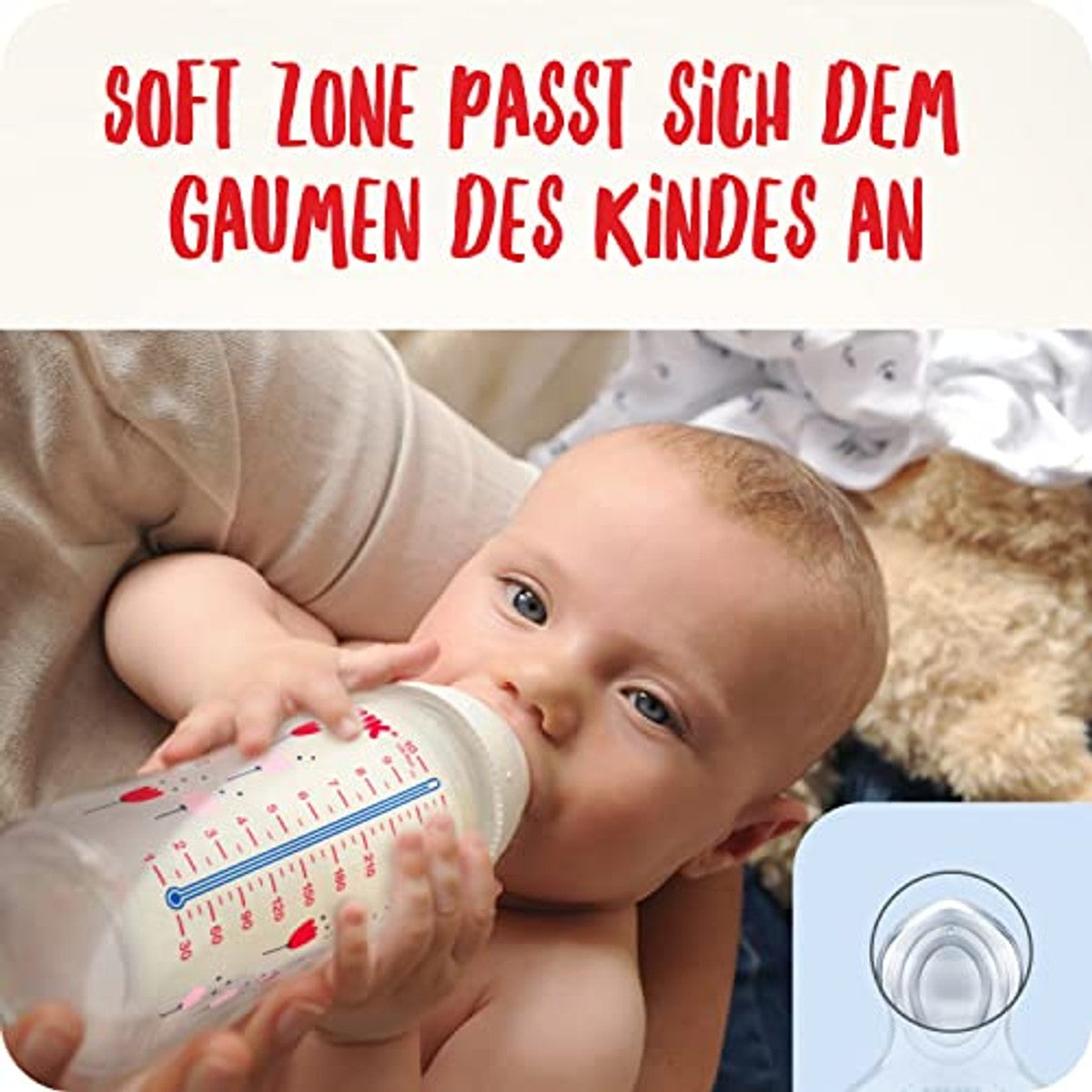 NUK First Choice+ Babyfles Safari neutraal 0-6 maanden 3 x 150 ml - Voordeelverpakking