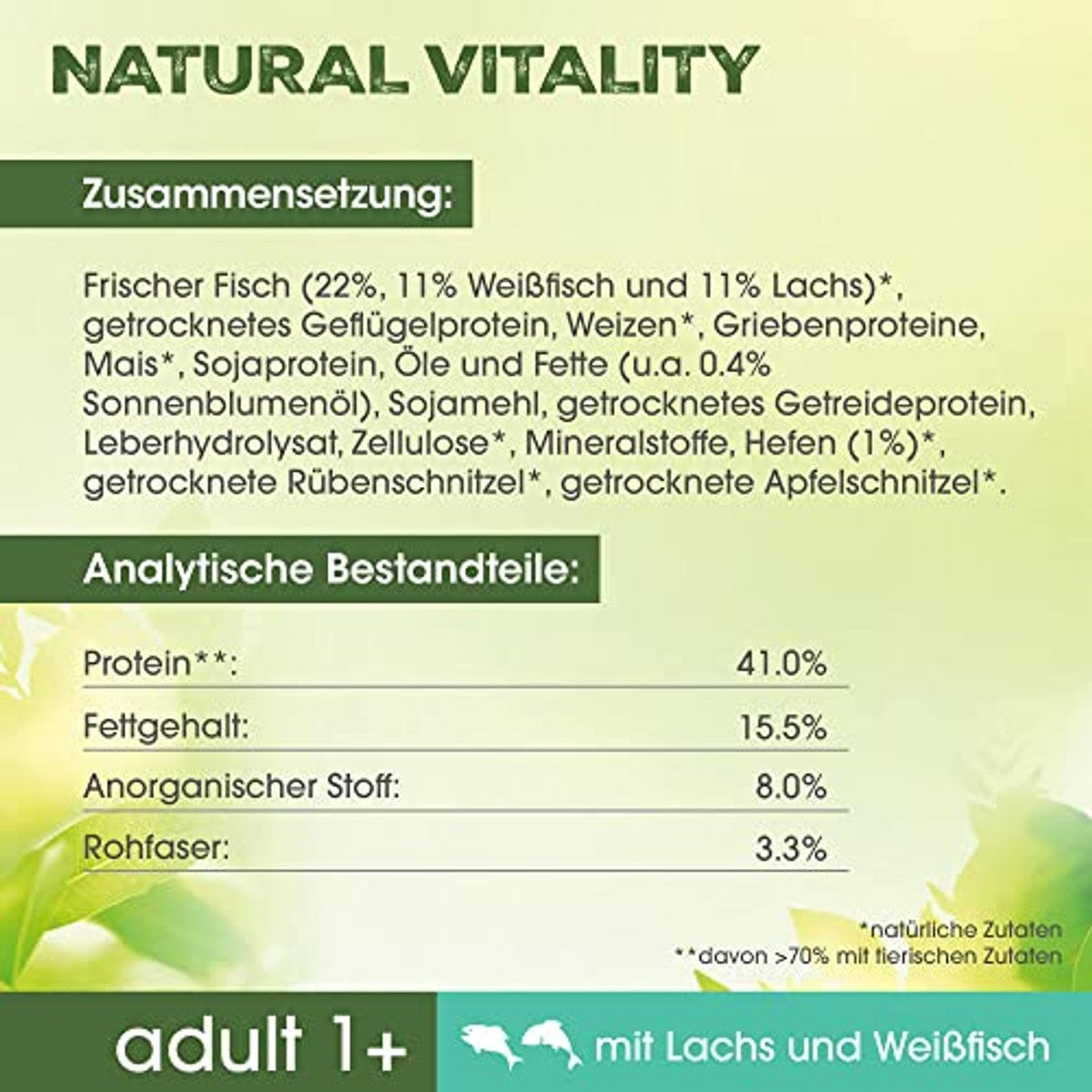 PERFECT FIT Natural Vitality - Kattenvoer Droogvoer Adult 1+ - Zalm en Witvis, 6 x 650g – Perfect Fit
