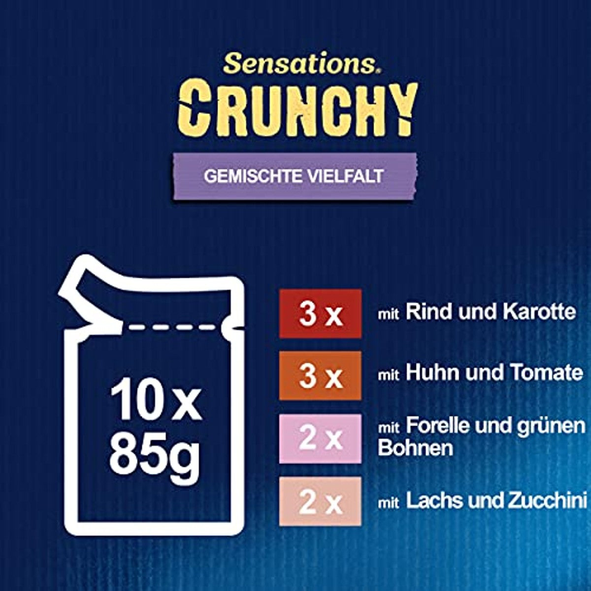 Felix Sensations Crunchy variëteitenmix 3 x 60 stuks - Voordeelverpakking