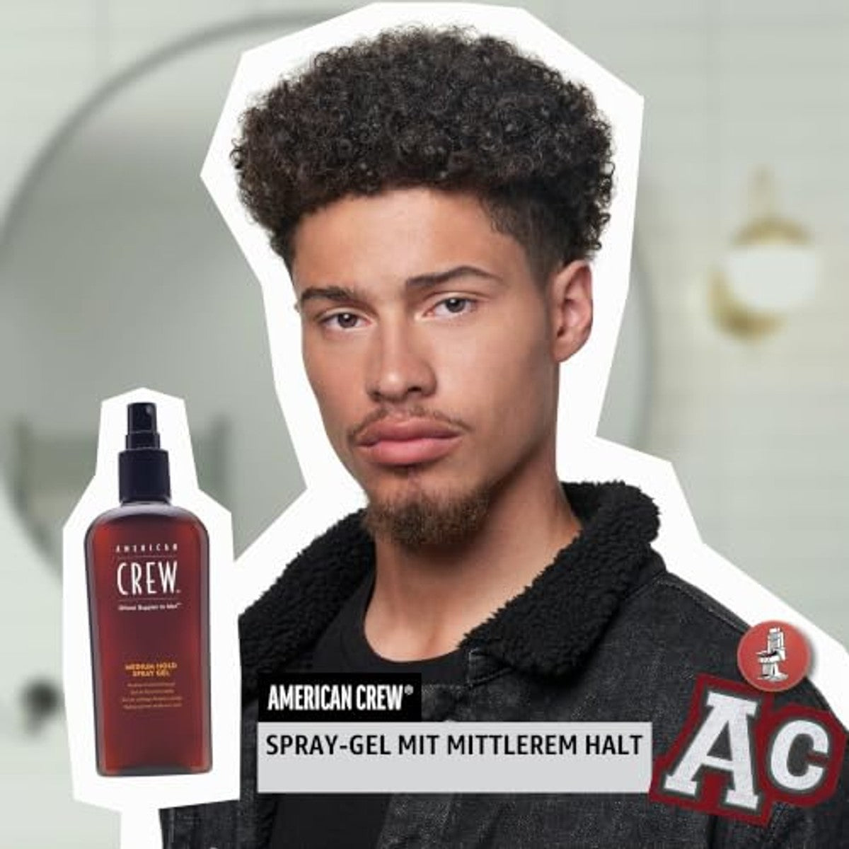 American Crew Medium Hold Spray Gel Stylingspray met Middelsterke Grip 250 ml - 6-pack