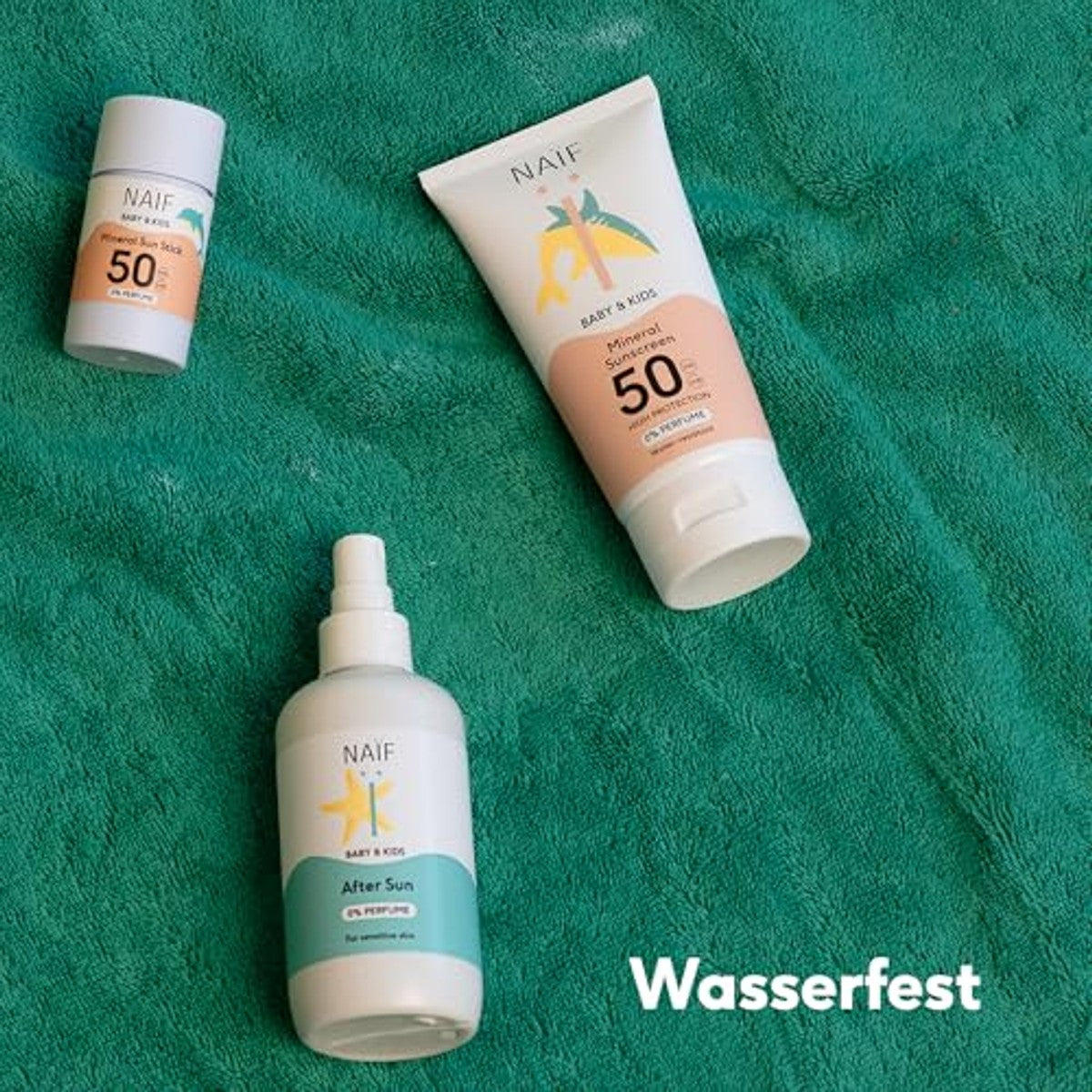 Naïf Minerale zonnebrandcrème SPF 50 baby & kind 3 x 100 ml - Voordeelverpakking