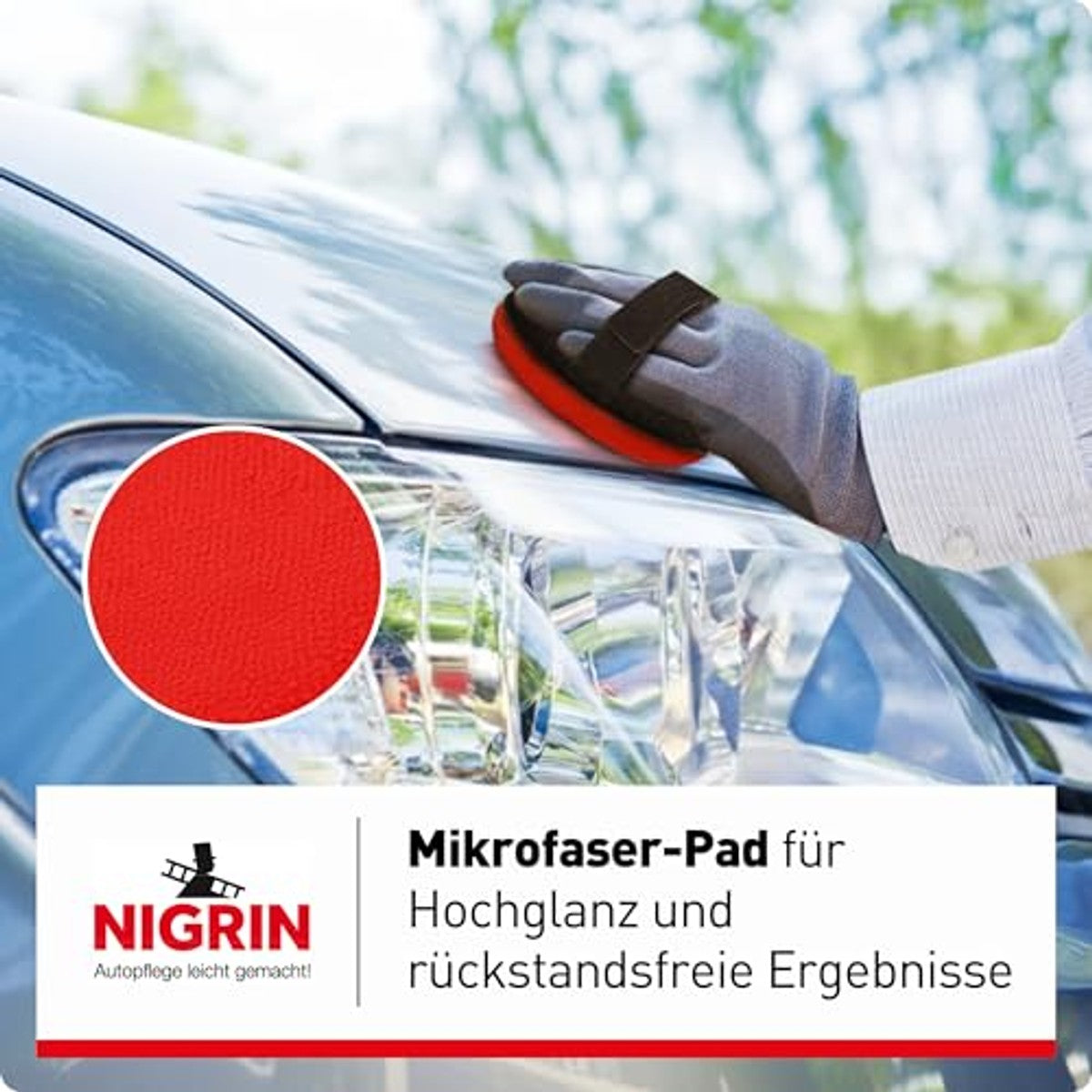 NIGRIN Handpolijstpads 3-delige set 12,5 cm - 6-pack