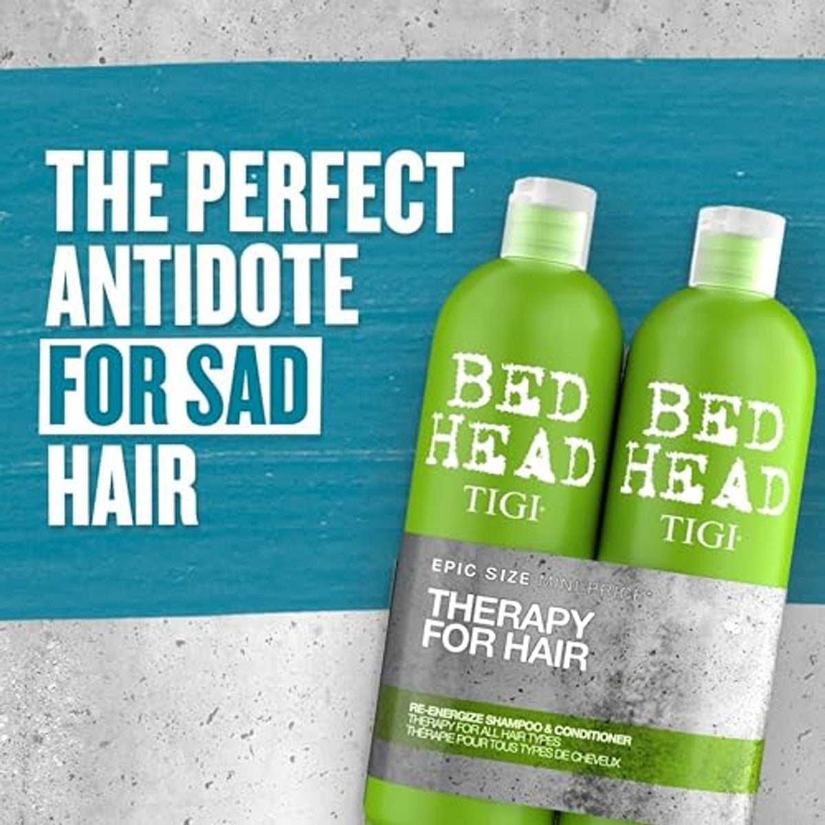 TIGI Bed Head Re-Energize Shampoo & Conditioner Set 2 x 750 ml - 6-pack
