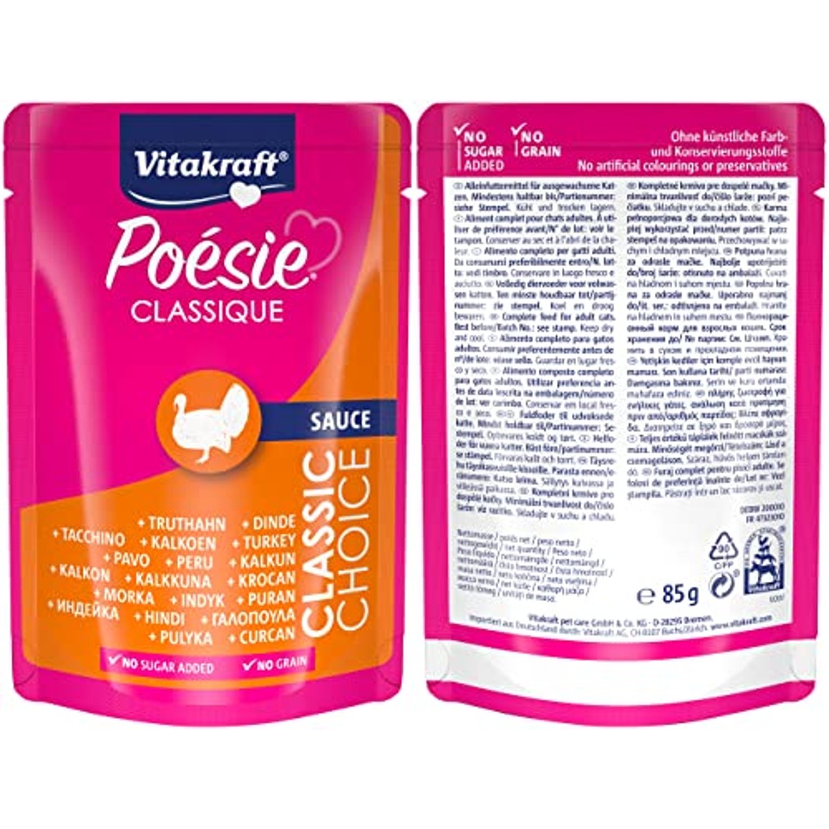 Vitakraft Poésie Classique natvoer kattenvoer 12 x 85 g - 6-pack