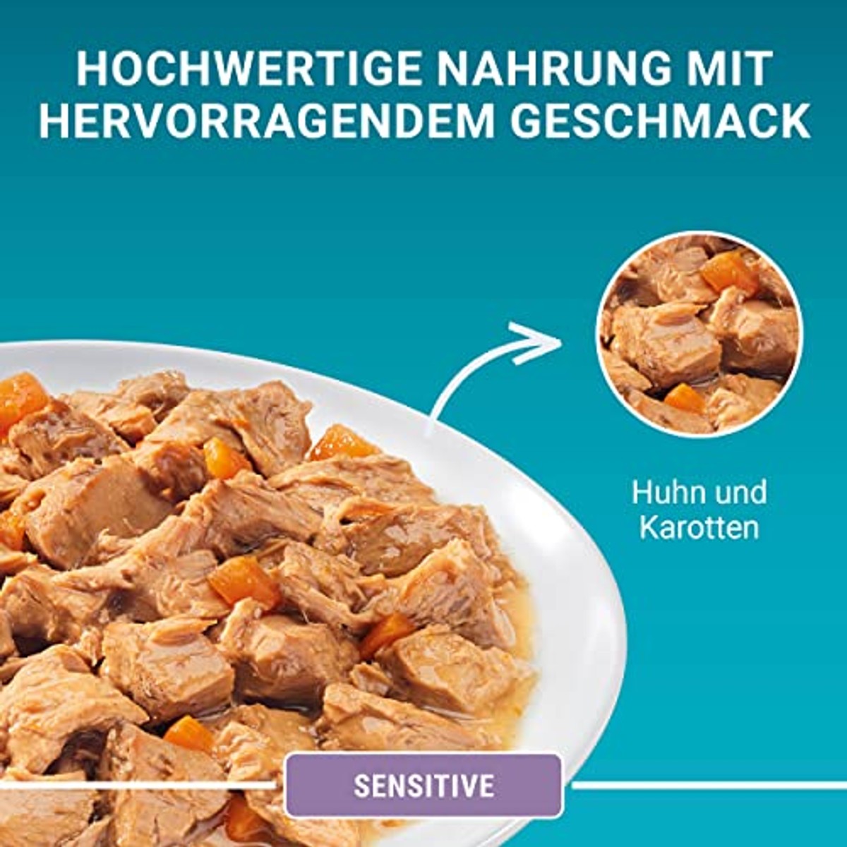 PURINA ONE Gevoelige, delicate stukjes in saus met kip, 26 x 85 g | Kattenvoer nat – PURINA ONE