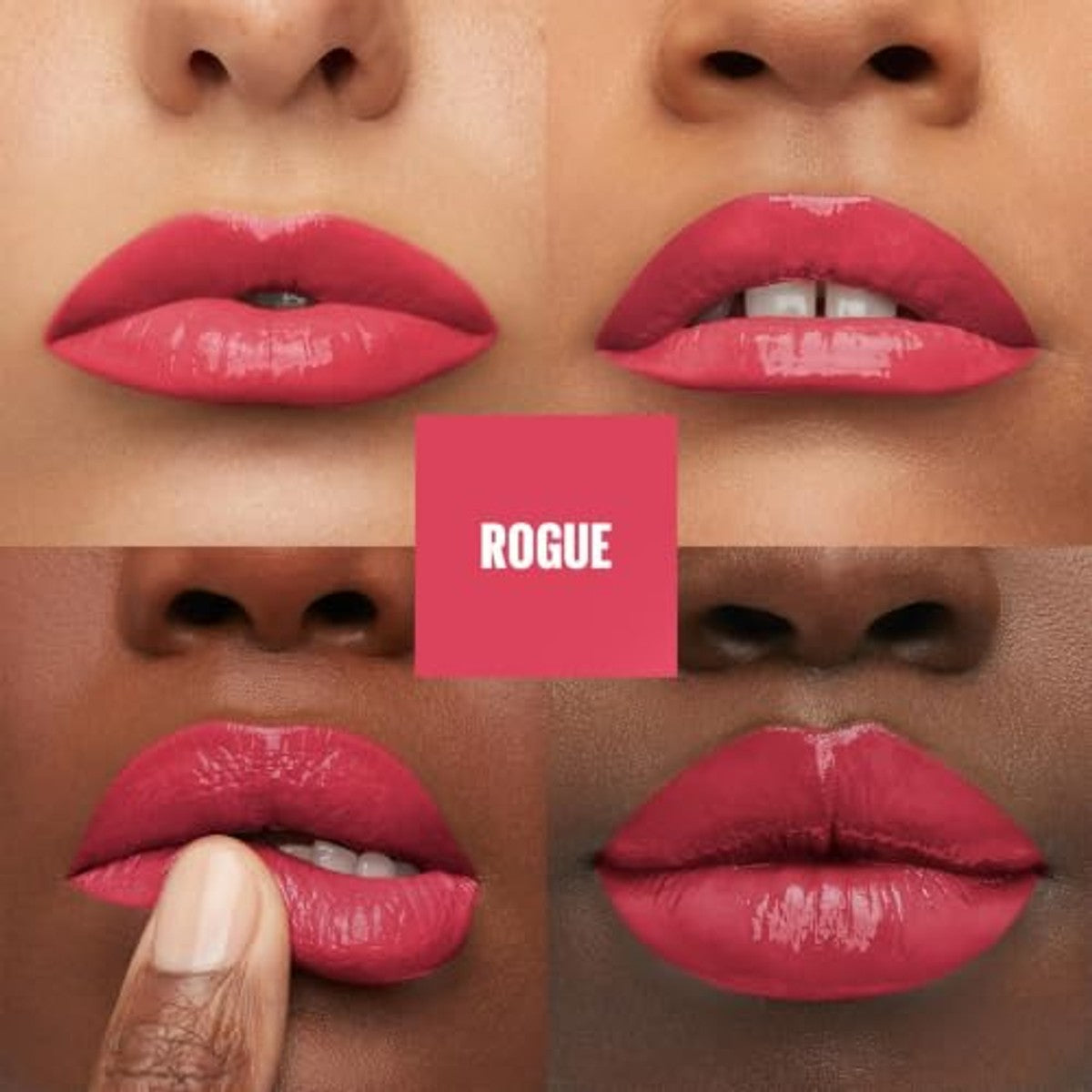Maybelline New York Super Stay Vinyl Ink vloeibare lippenstift voor 16H grip & glans, veegvaste & sterk gepigmenteerde kleur, vinylafwerking zonder afkleuren, nuance: 145 Rogue, 4,2 ml – MAYBELLINE