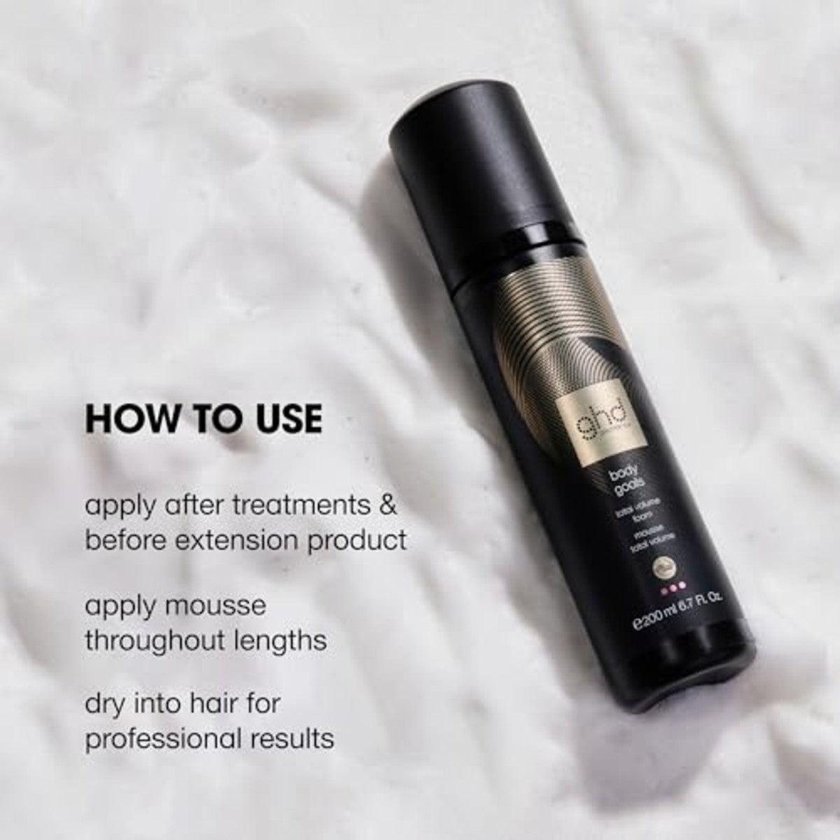 ghd Body Goals Haarschuim Volumemousse met Hittebescherming 200 ml