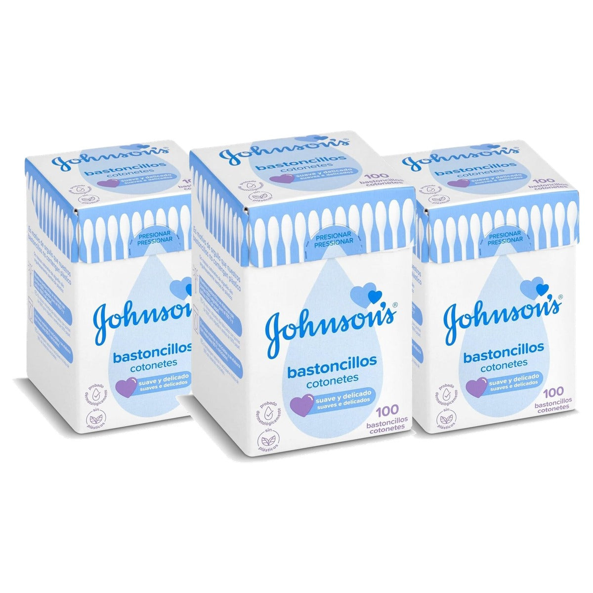 Johnson's Baby Wattenstaafjes 100 - 3-pack