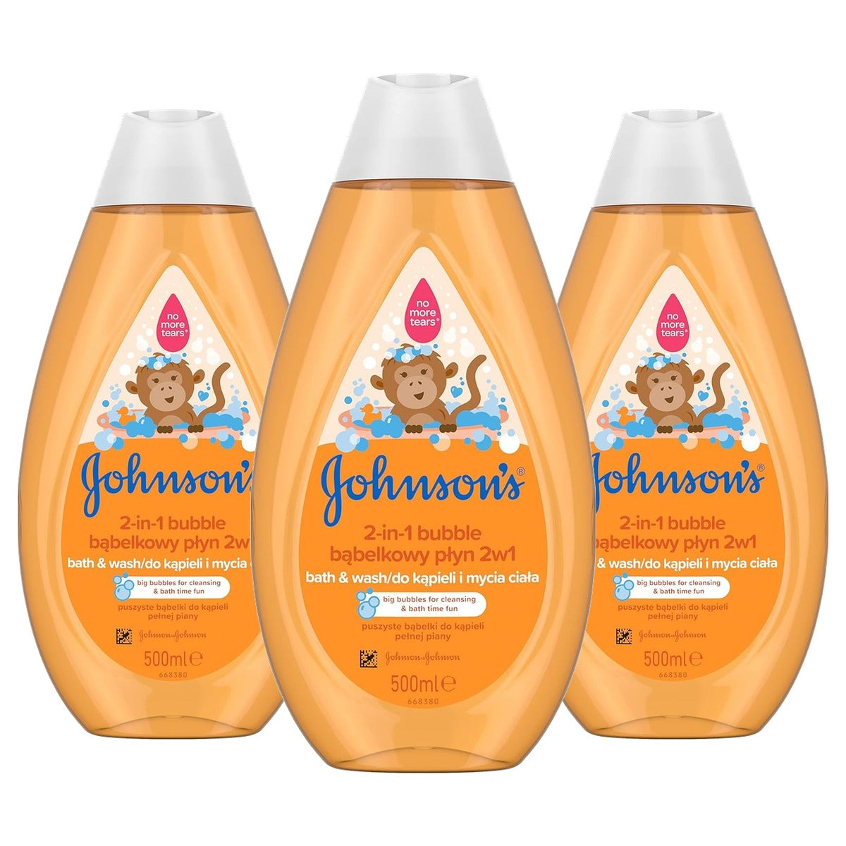 Johnson's Baby Bubble lichaams- en haarreiniger 3 x 500 ml - Voordeelverpakking