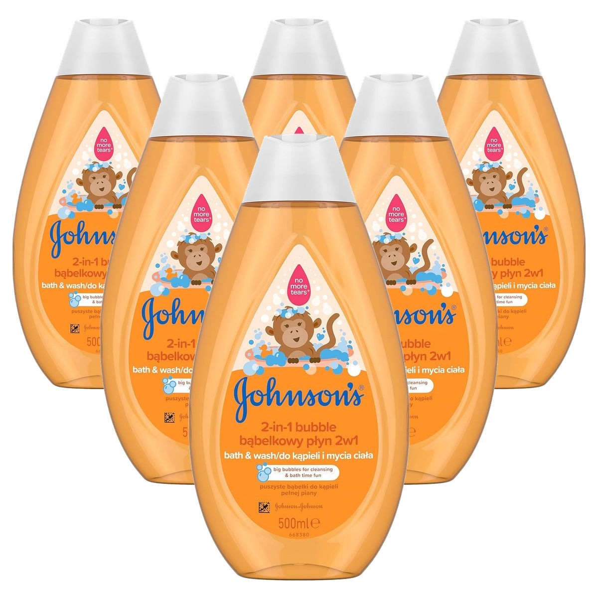 Johnson's Baby Bubble lichaams- en haarreiniger 6 x 500 ml - Voordeelverpakking