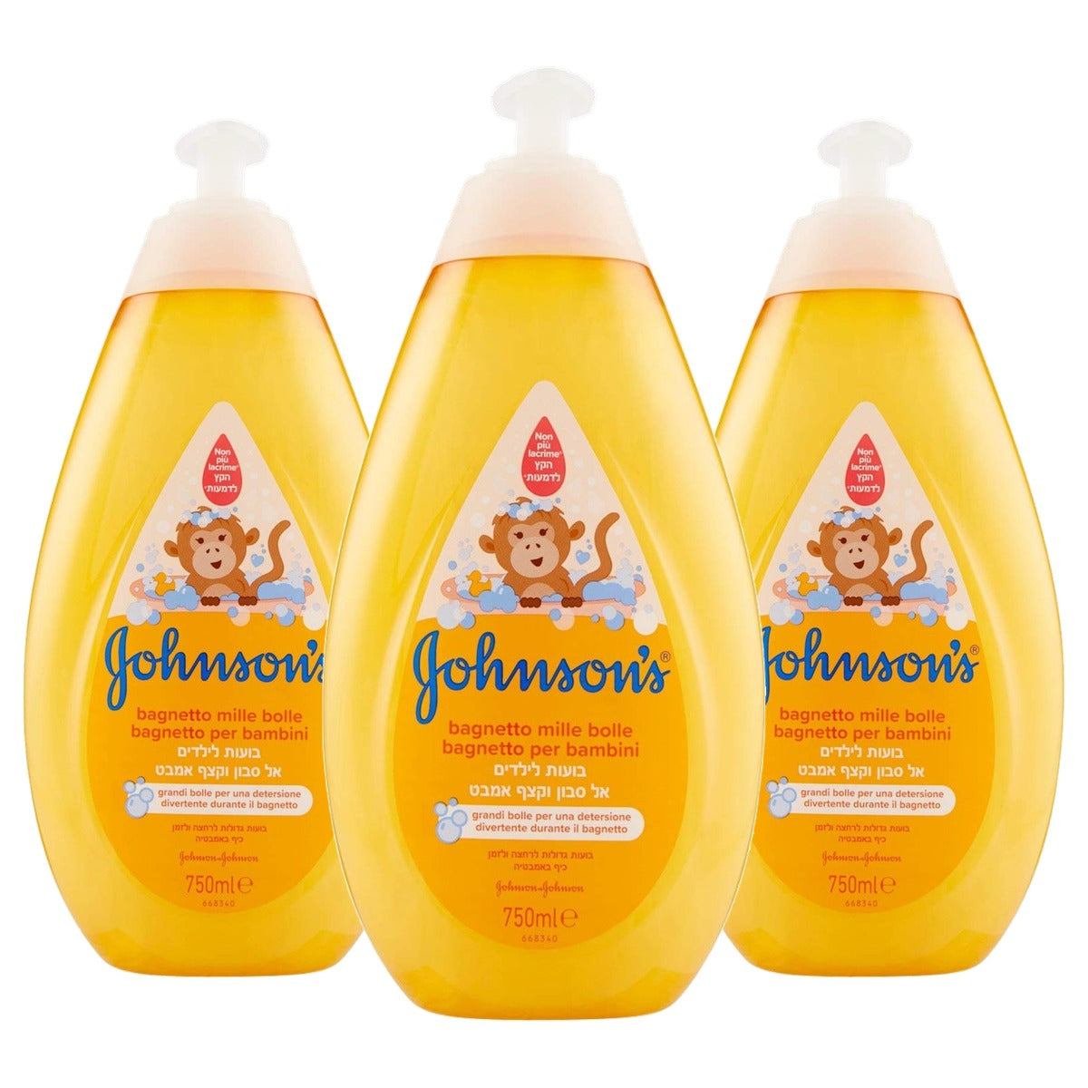 Johnson's Baby Mild bubbelbad 3 x 750 ml - Voordeelverpakking