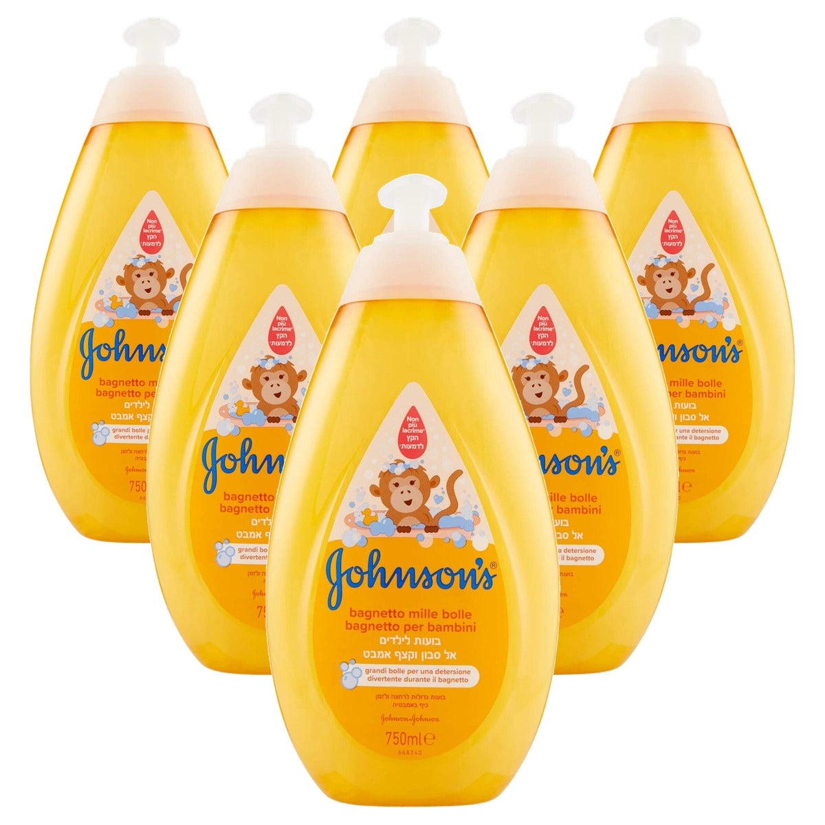 Johnson's Baby Mild bubbelbad 6 x 750 ml - Voordeelverpakking