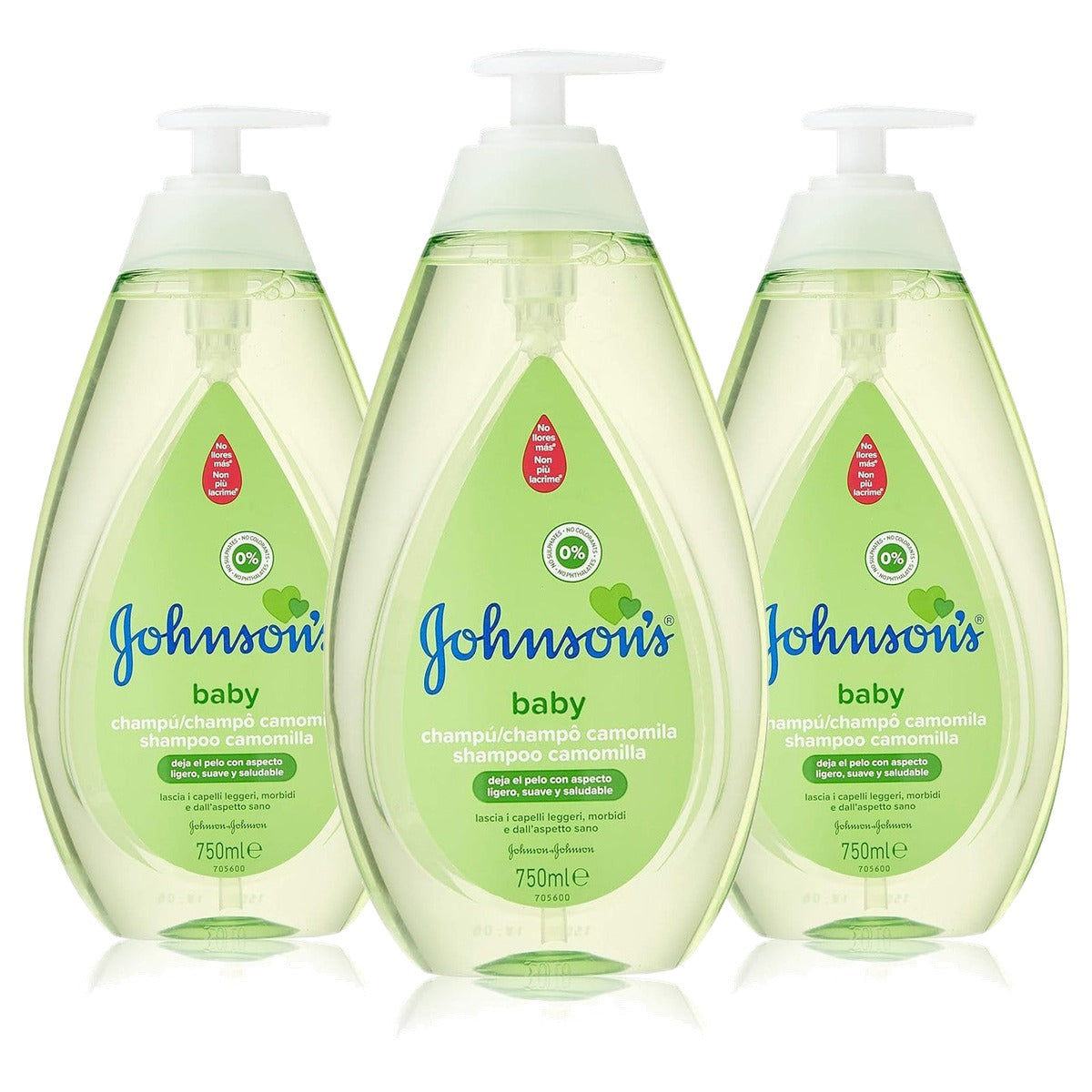 Johnson's Baby Shampoo 7 Camomila met schenktuit 3 x 750 ml - Voordeelverpakking