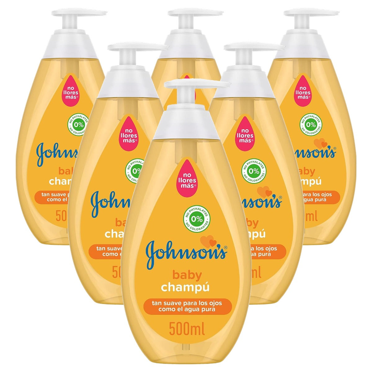 Johnson's Baby Shampoo Origineel met dispenser 6 x 500 ml - Voordeelverpakking