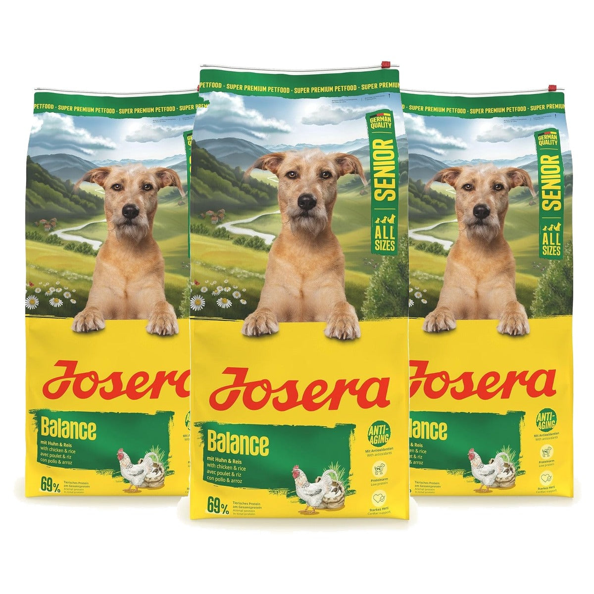 Josera Balance droogvoer hond senior kip en rijst 12,5 kg - 3-pack