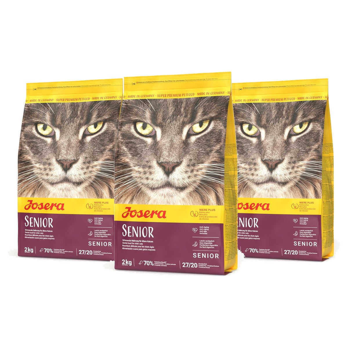 Josera Carismo droogvoer kat senior gevogelte 2 kg - 3-pack