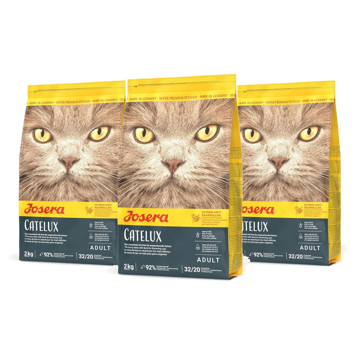 Josera Catelux droogvoer kat adult eend en aardappel - 3-pack