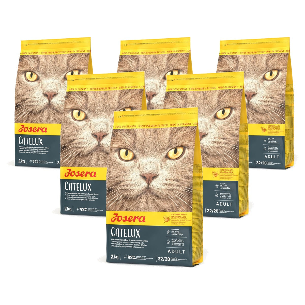 Josera Catelux droogvoer kat adult eend en aardappel - 6-pack