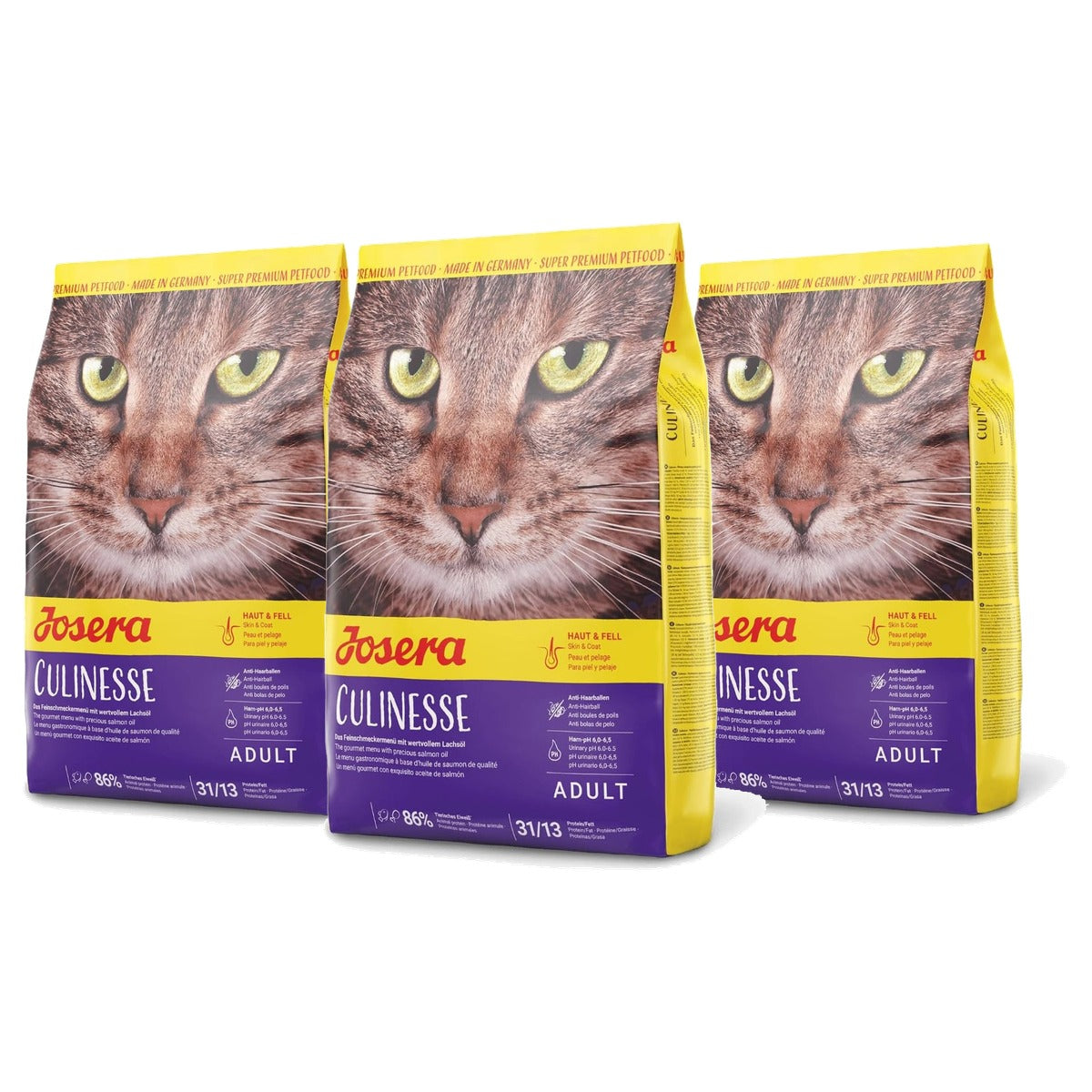 Josera Culinesse droogvoer kat adult zalmolie 2 kg - 3-pack