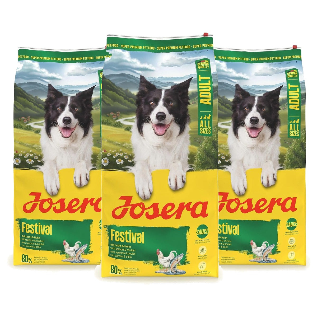 Josera Festival droogvoer hond zalm 12,5 kg - 3-pack